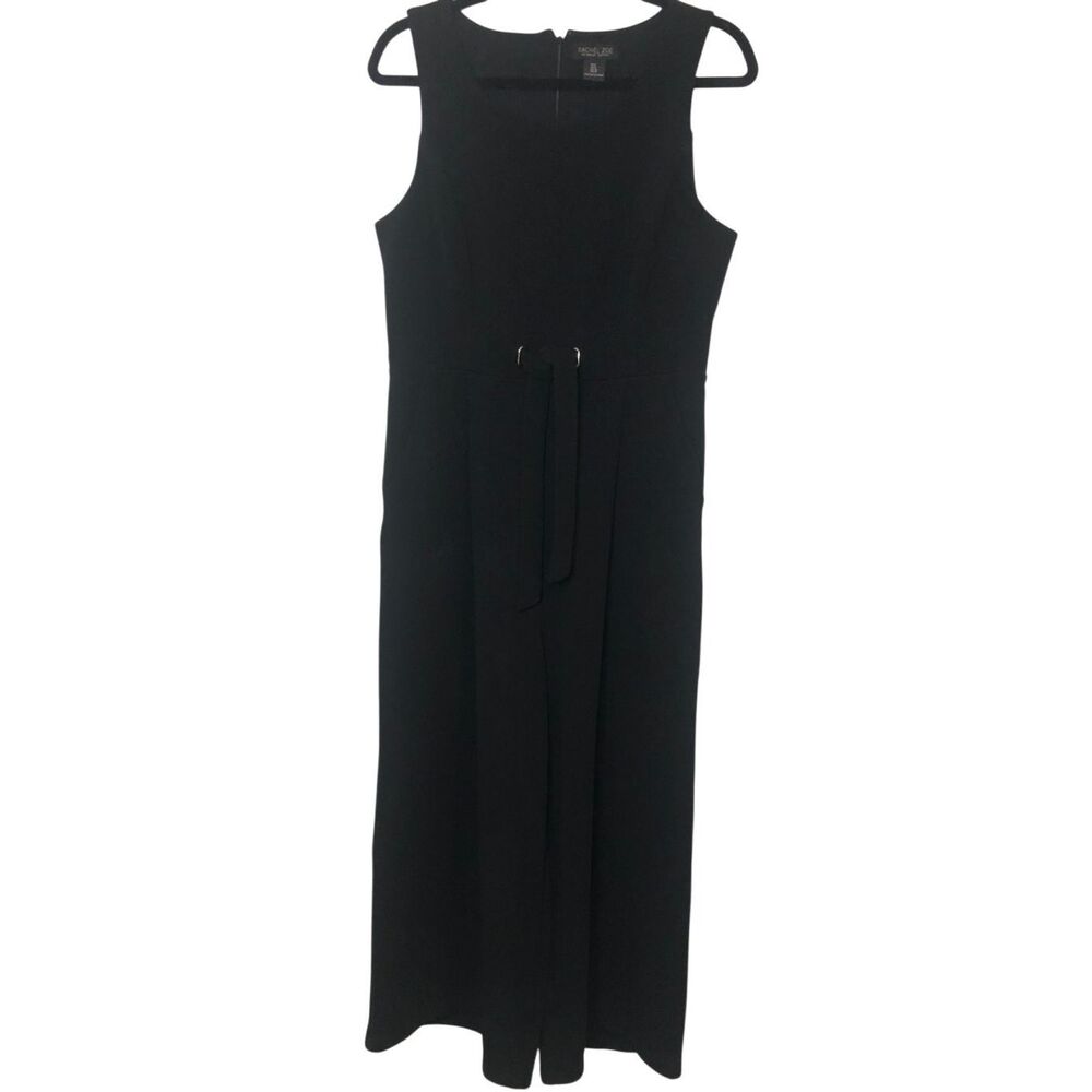 Rachel Zoe wide-leg cropped jumpsuit sz M career quiet luxury minimalist - Picture 2 of 9